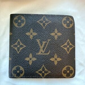 Louis Vuitton Marco Wallet Monogram Canvas Bifold Brown